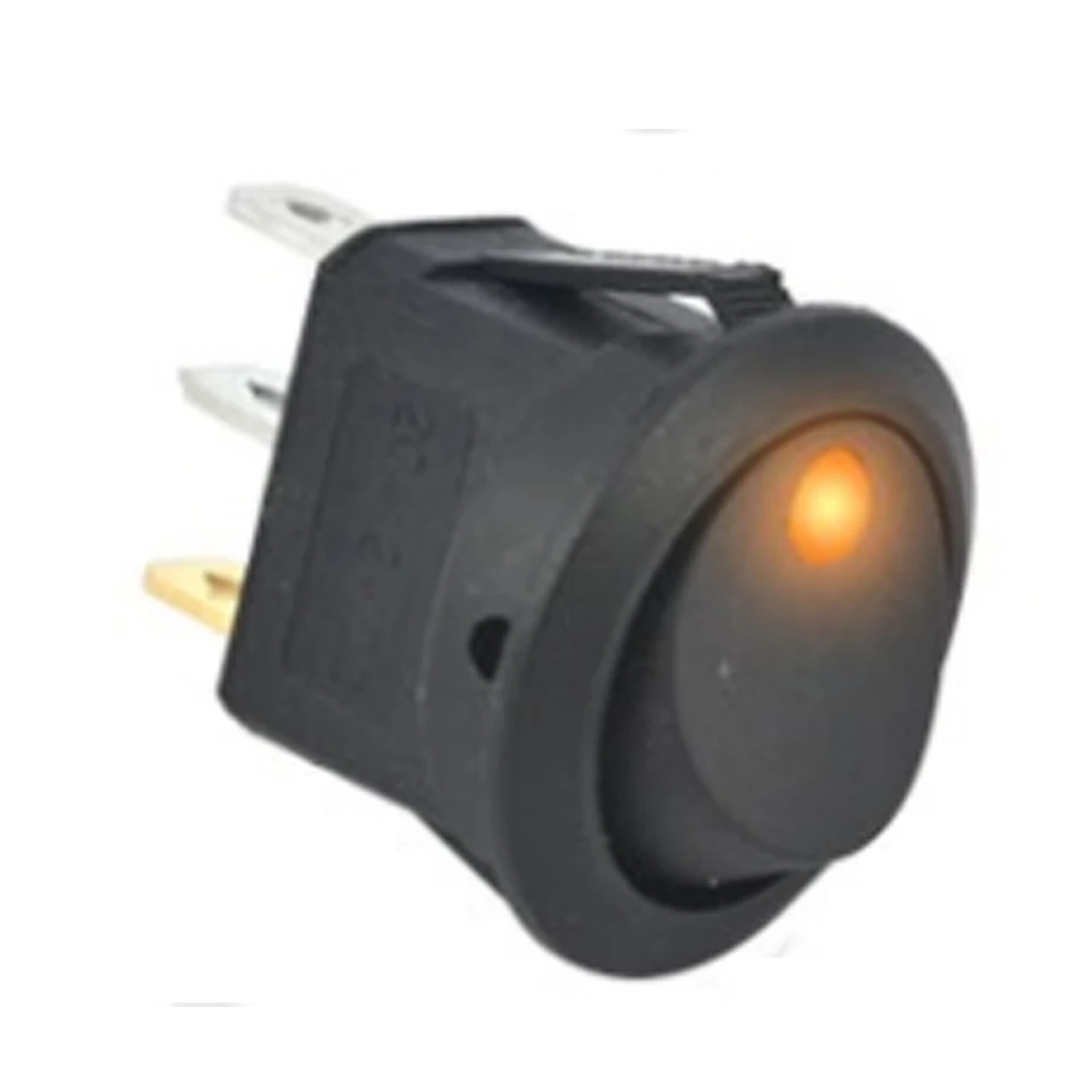 1Pcs Car 24V 3 Pin Round Rocker Dot Boat LED Light Toggle Switch SPST ON/OFF for Car Truck Marine Boat Car Accessories