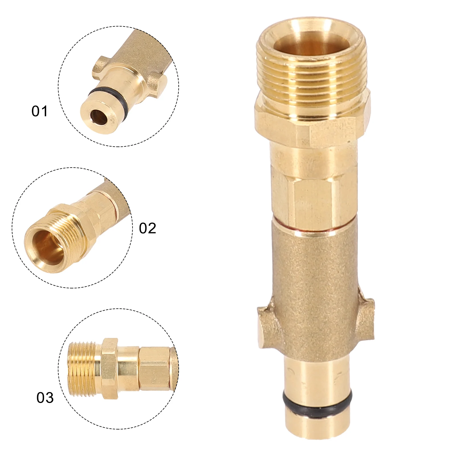 Brass Bayonet Adapter M22 for Nilfisk External Thread Pressure Washers Connect Spray Hoses for High Pressure Foam Cleaners
