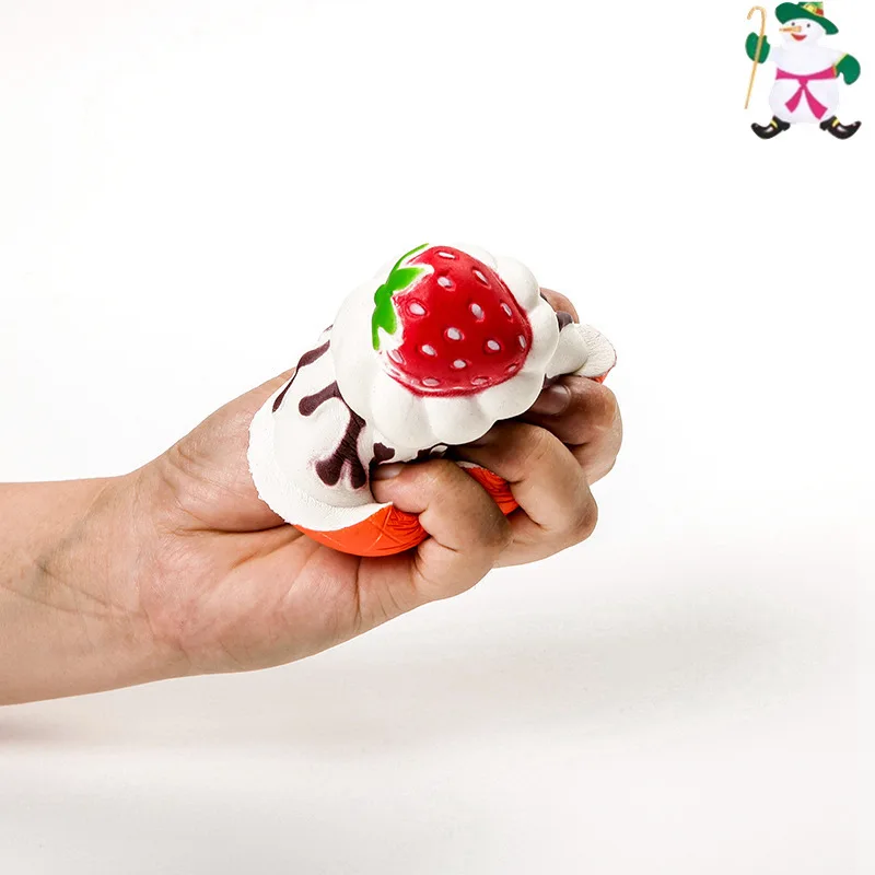 

Новая имитация клубничного мороженого из искусственной кожи, игрушки с медленным отскоком, имитация десерта для взрослых и детей, игрушки для снятия стресса, подарок на праздник