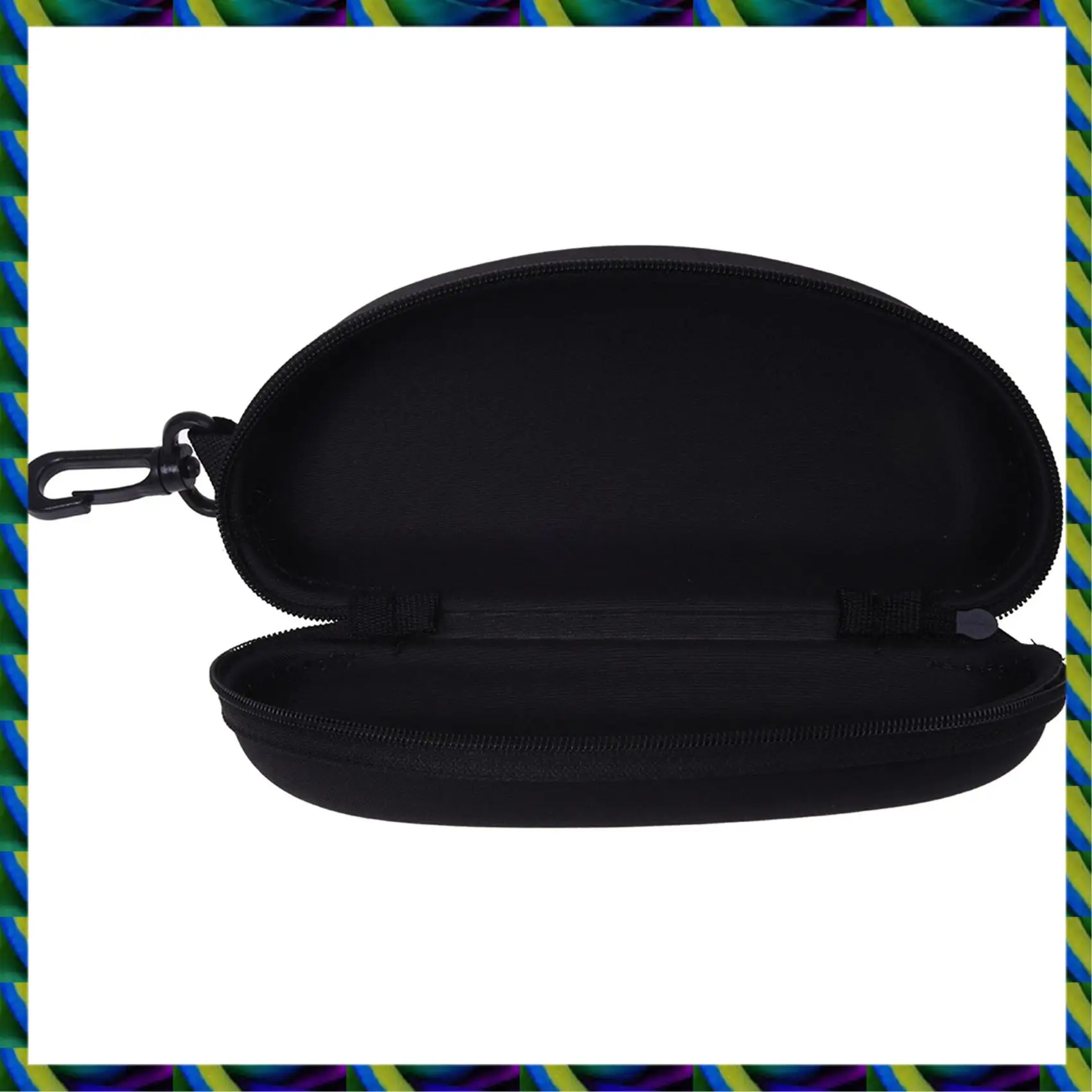 حامل حافظة صلبة بسحاب آمن للنظارات السوداء يوميًا 2X