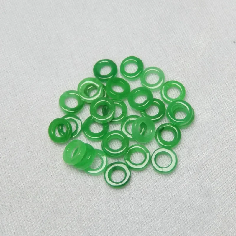 Wholesale Jadeite Dry Green Coil Loose Beads Handmade DIY Necklace Bracelet Large Coil Accessories Jade Loose Beads