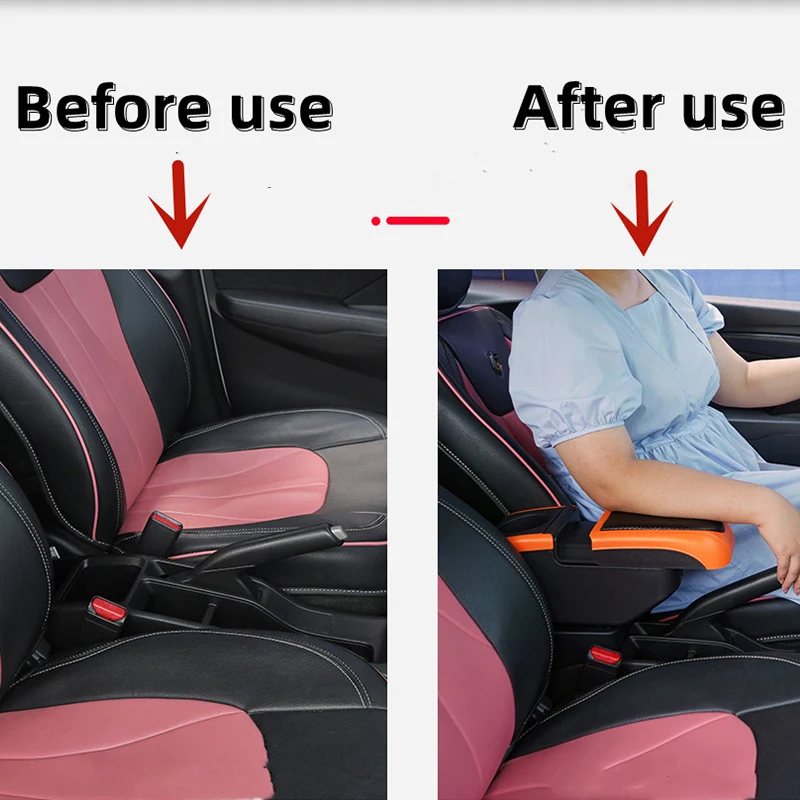 For Dacia Spring armrest box For Renault K-ZE car armrest box for Dacia Spring Electric armrest with USB cup holder Accessories