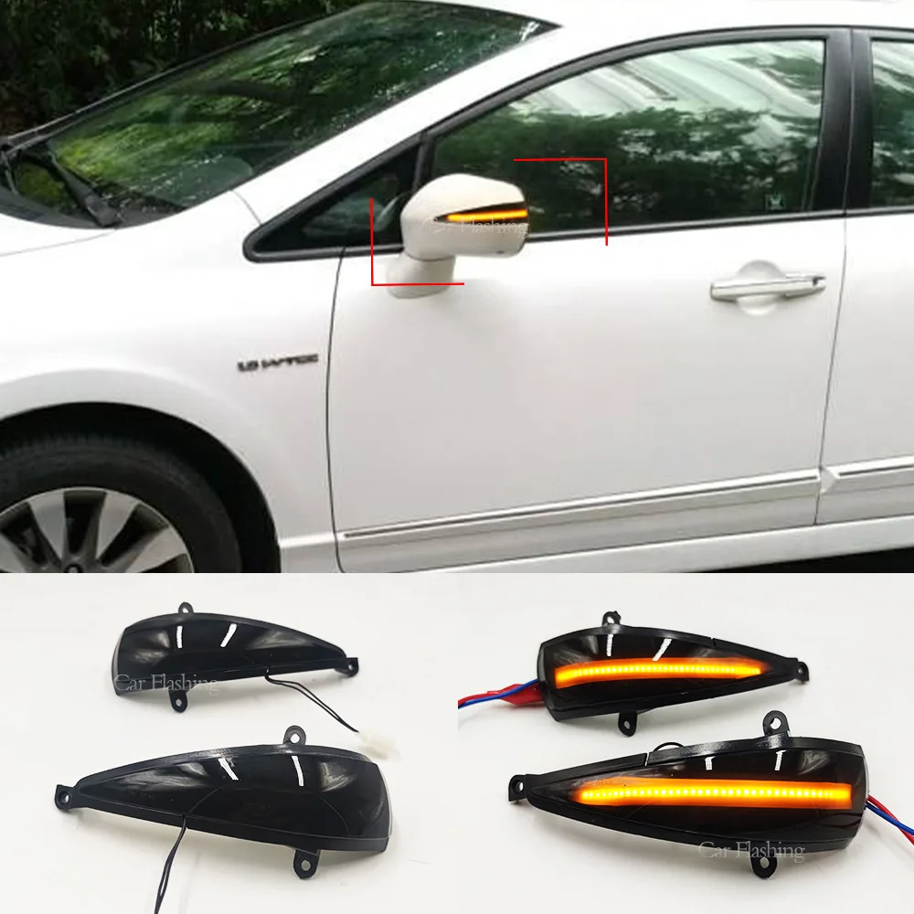 

For Honda Civic 05-12, Honda Civic 8th generation, rearview mirror flow turn signal lights