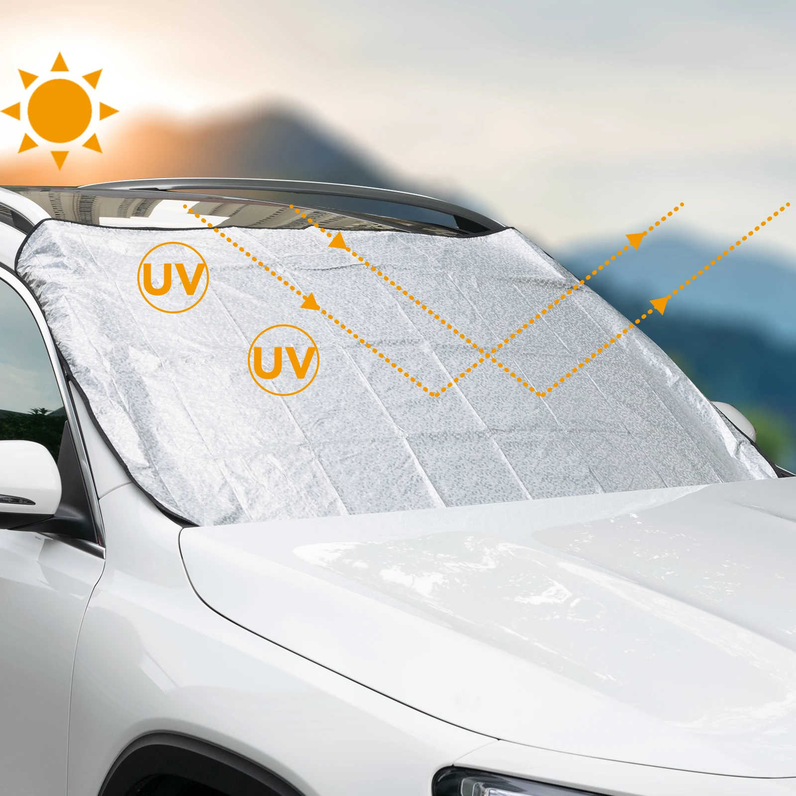 Winter Car Windshield Cover Windscreen Front Covers Anti Snow Frost Ice Shield  Sun Shade Dust Protector Heat Sun Mat Windscreen