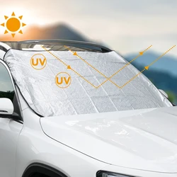 Winter Car Windshield Cover Windscreen Front Covers Anti Snow Frost Ice Shield Sun Shade Dust Protector Heat Sun Mat Windscreen