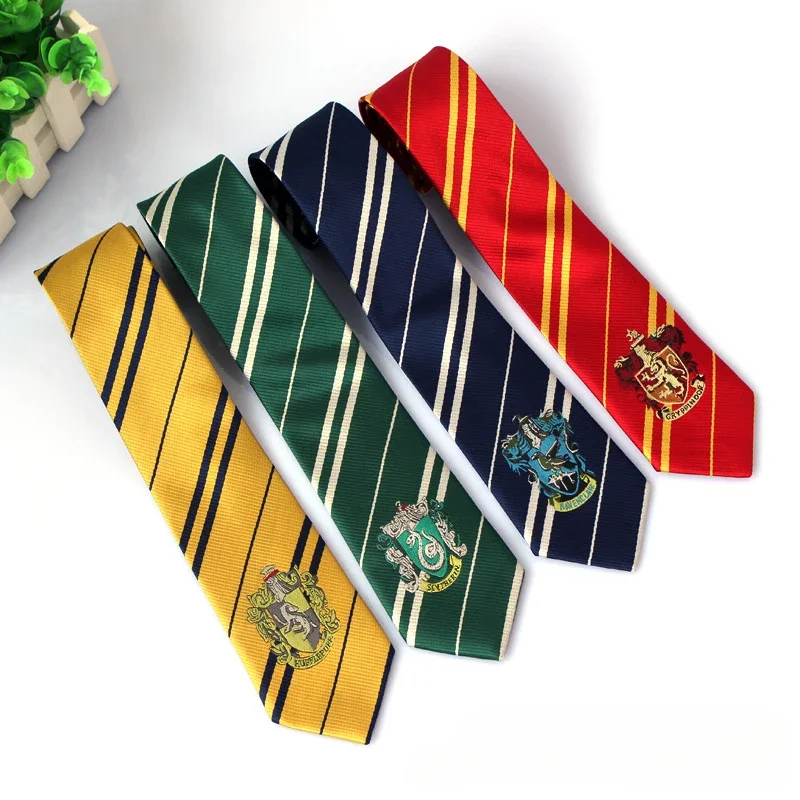 Harry Potters Ties Hogwarts School of Witchcraft and Wizardry Necktie Movies Harajuku Bow Tie Kids Cosplay Costumes Accessories