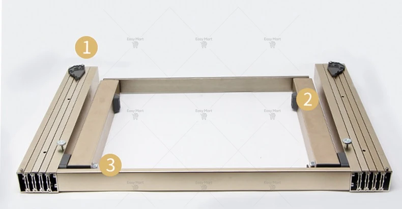 Expandable Dining Table Slide Rail Push  Hidden Folding Table Rail Aluminum Cabinet Drawer Folding Hardware Accessories