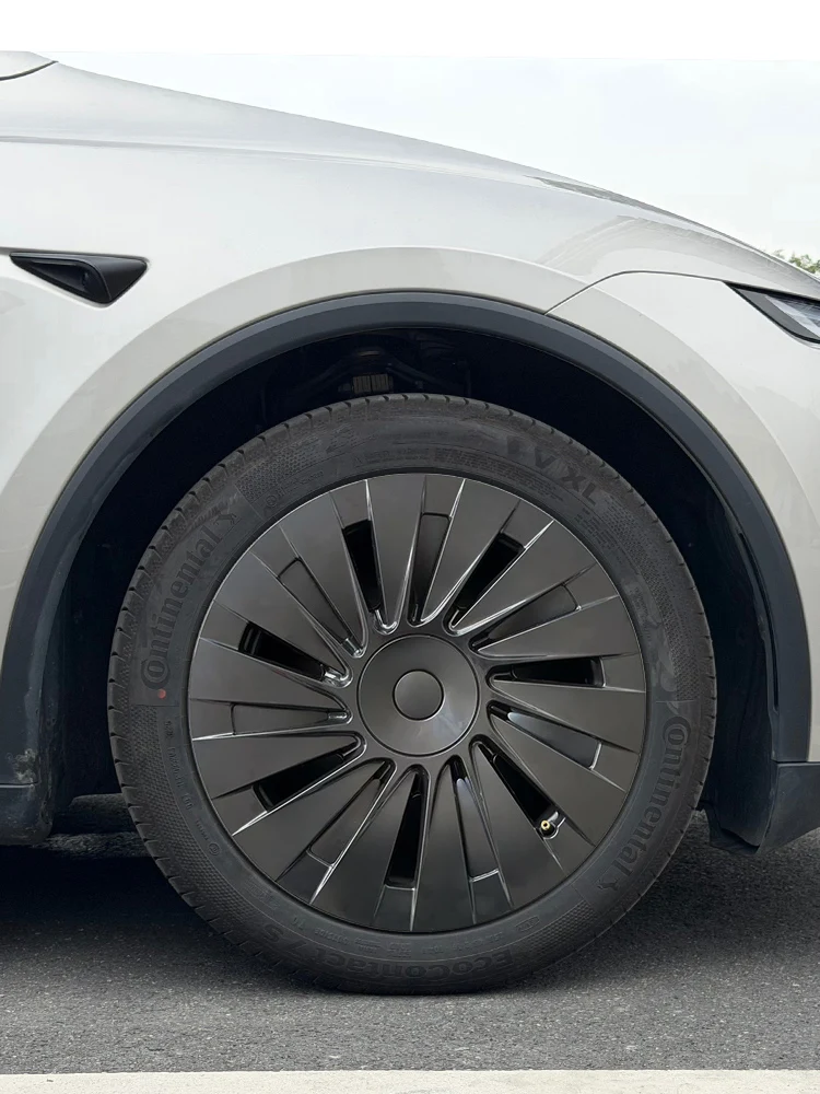 4er-Set Radkappen für Tesla Model Y Juniper Standard 2026-heute, 18 Zoll Blade-Style Radabdeckung, Ersatz-Radkappen, Vollfelgen-Autozubehör