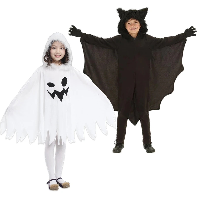 2025 novo traje de vampiro de halloween anime morcego preto deluxe macacão crianças jogos cosplay carnaval luvas roupas novas