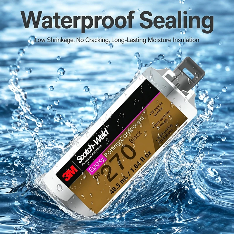 3M DP270 Scotch-Weld Epoxy Potting Compound 50ML Clear Black Low Viscosity Adhesive for PCB Sensor Coil Relay