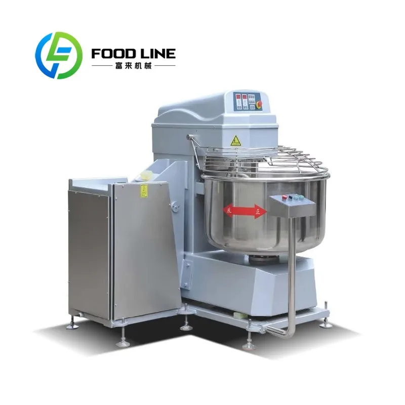 50/75/100/125kg Commercial Litre High Efficiency Electric Kneading Machine Bread Spiral Dough Mixer Tipping Spiral Mixer