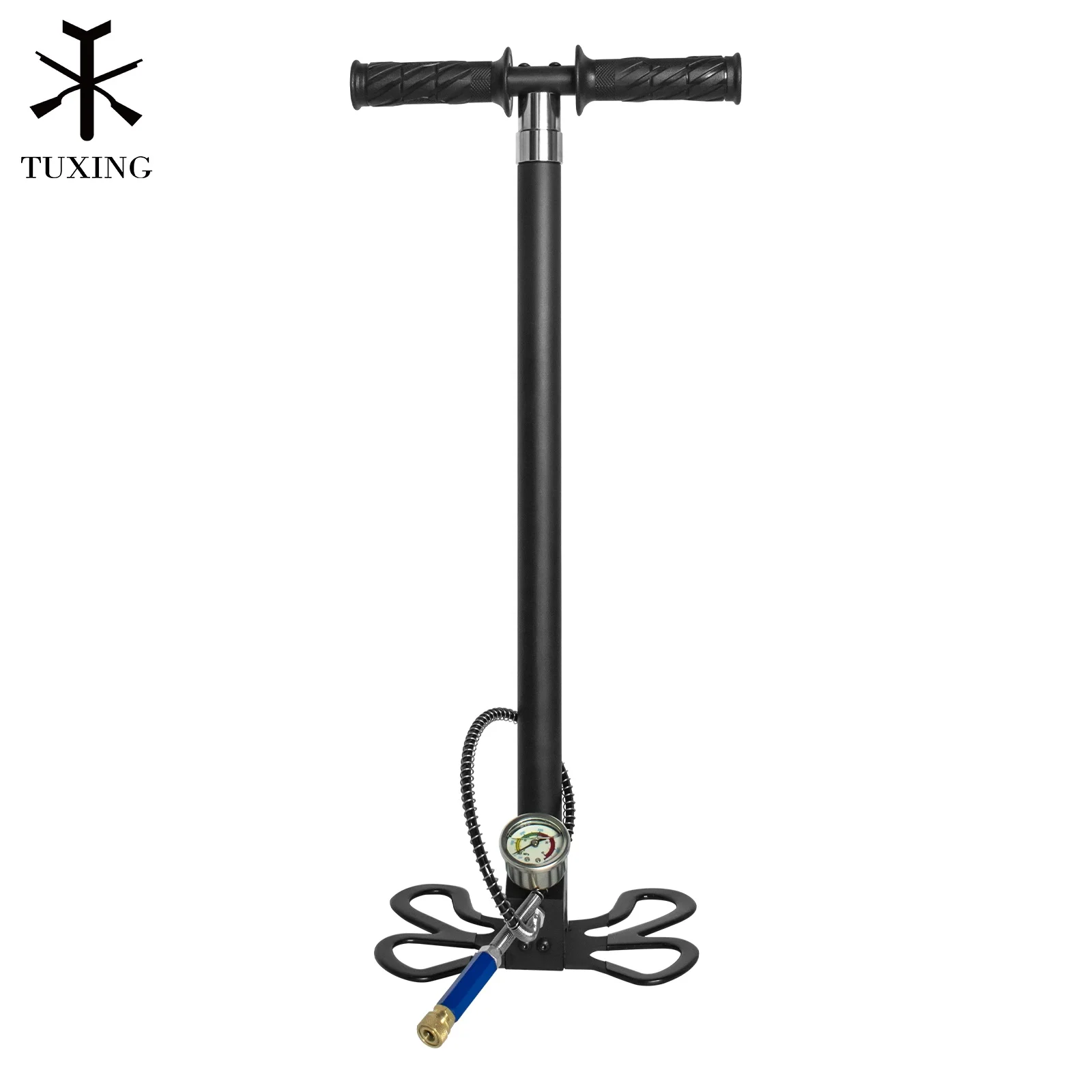 Factory Direct Sale High Pressure 4500Psi 300Bar 30Mpa PCP Four Stages Manual Inflation Outdoor Paintball Game Hand Pump