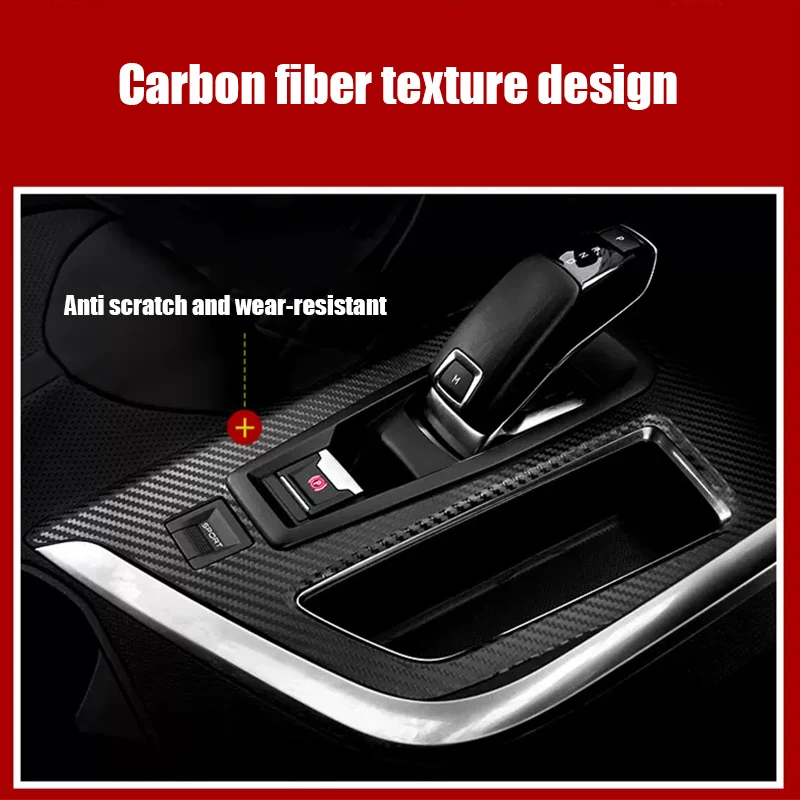 For Peugeot 5008 2023 2022 2021 2020 2017Interior gear shift sticker decorative center control sticker carbon fiber pattern film