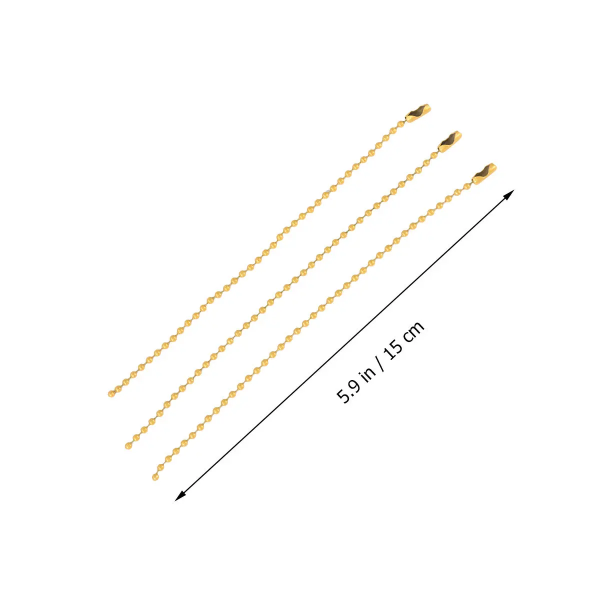 โซ่ลูกปัดวงกลม 50 ชิ้น ขนาด 15 มม. x 2.4 มม. สีทอง พิมพ์ลายหลากสี พร้อมจี้เหล็กตกแต่ง สำหรับงานปาร์ตี้ ท่องเที่ยว เต้นรำ ชายหาด