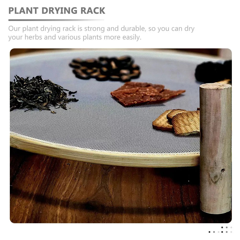 

Round Herb Drying Rack Handmade Wooden Vegetable Spice Dryer Desktop Plant Rack for Home Kitchen Wooden Dryer