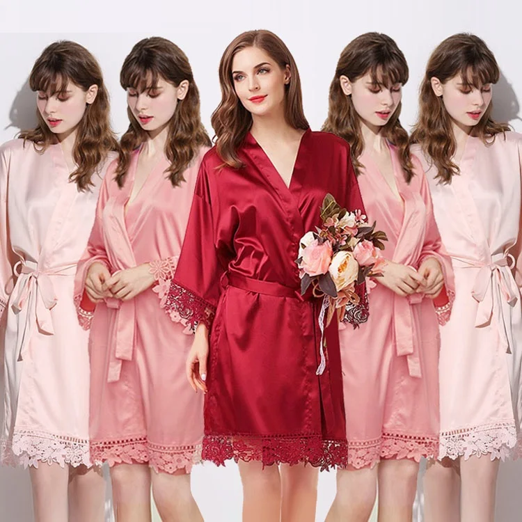 プラスサイズ-レース-ブライダルローブ-メイドガウン-モーニングガウン-ウェディングローブ-バリー-ローズピンク-女性用-セクシー-サマー-ホームウェア