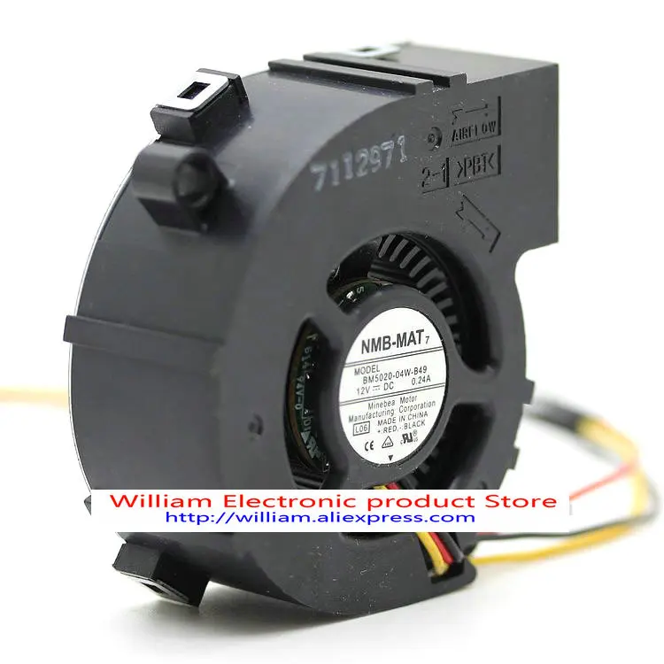 ใหม่ Original 5020 BM5020-04W-B49 12V 0.24A 5 ซม.โปรเจคเตอร์พัดลมเทอร์โบเป่าลม