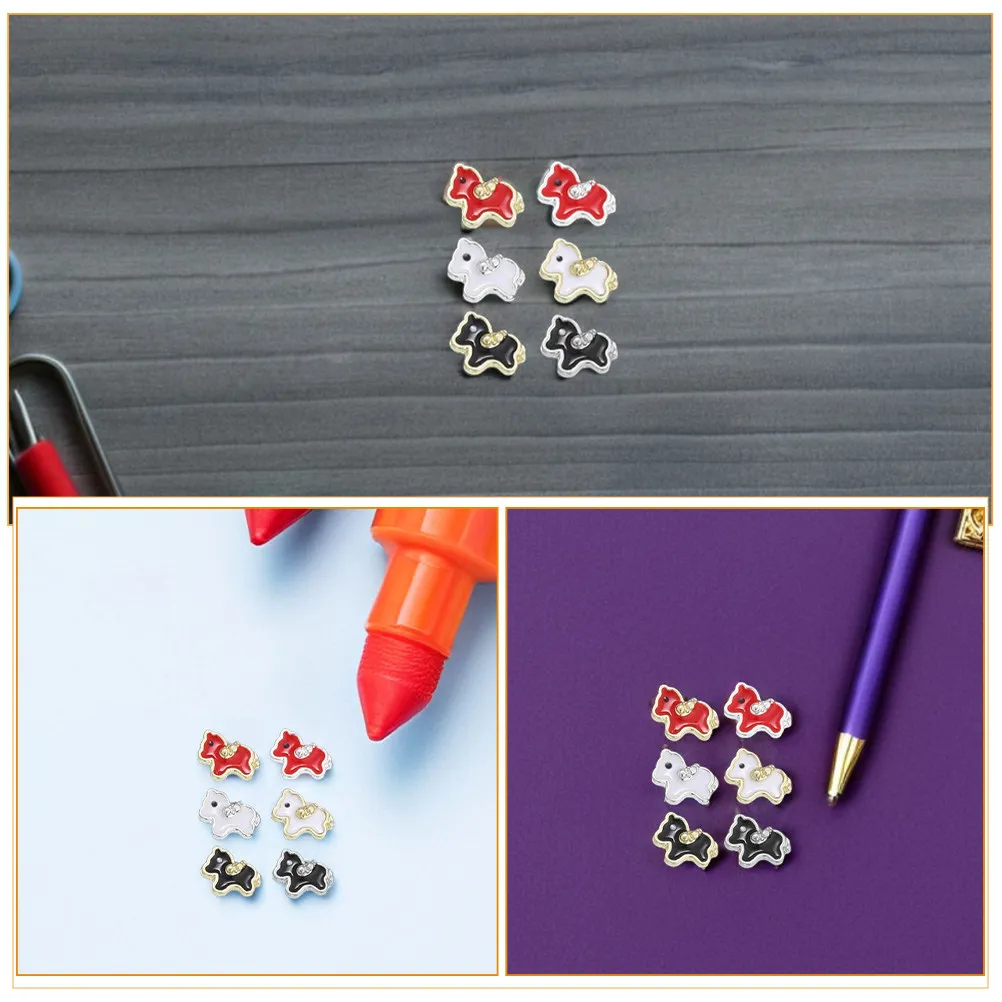 60 Pcs Nail Decoration Accessories Cute Cartoon Resin Charms Character Embellishments Animal Stickers