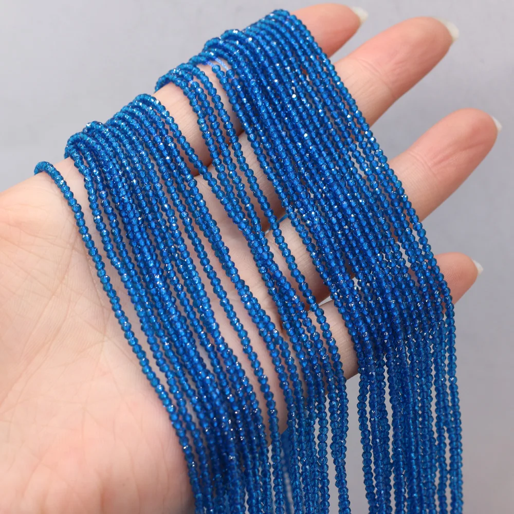 5Pcs 2mm Blue Natural Spinel Loose Beads Semi-Precious Stone for DIY Jewelry Making Women Bracelet Necklace Accessories