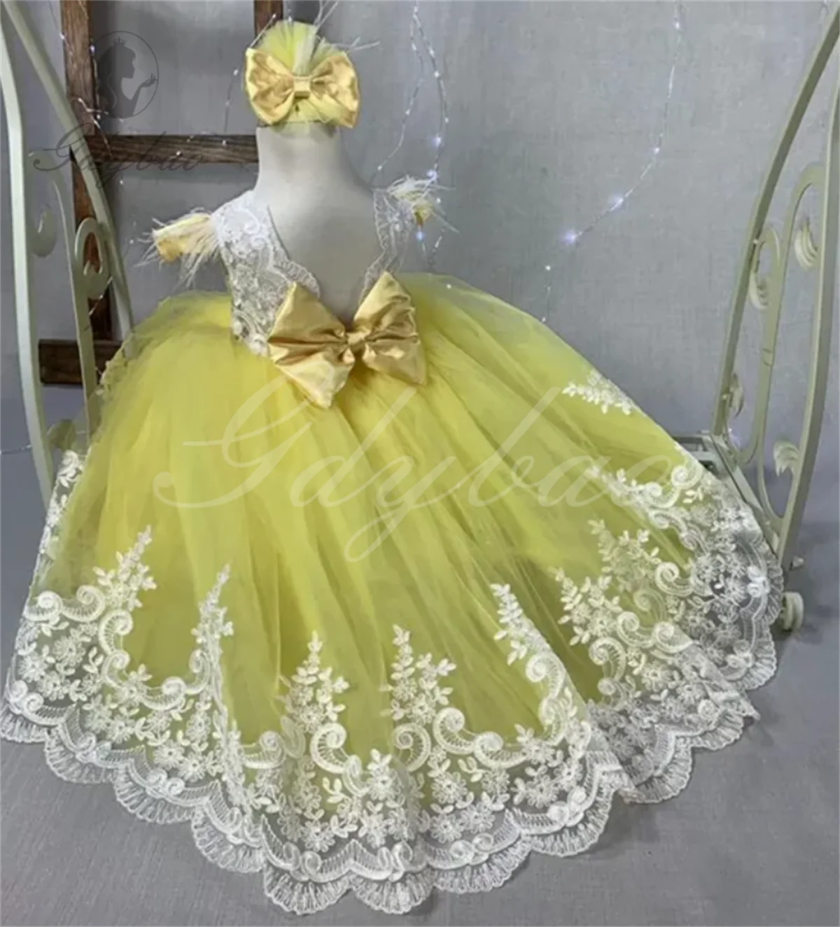 Girl Dress Princess Flower Girl Dresses Cute Bow Baby Girl Dress Birthday Party Dresses First Communion Dress