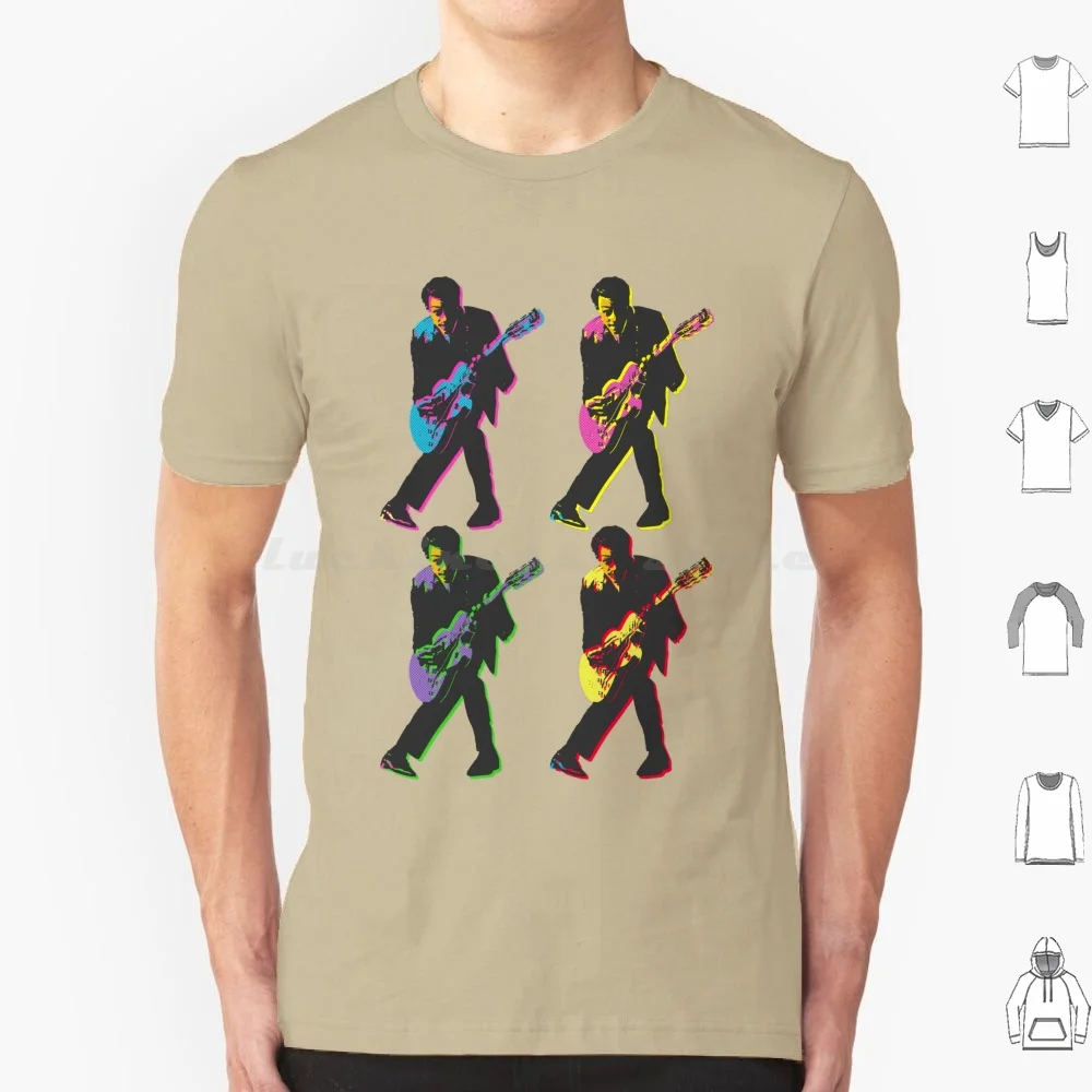 Chuck Berry: Rock'n'roll Guitar Hero camiseta 6xl algodón Cool Tee Chuck Berry Rocknroll iconos 50s música ajedrez registros Nadine