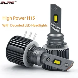 EURS  H15 LED Fog Light Bulb Canbus 6000K Car Light 12V CSO Super Bright Car Headlights