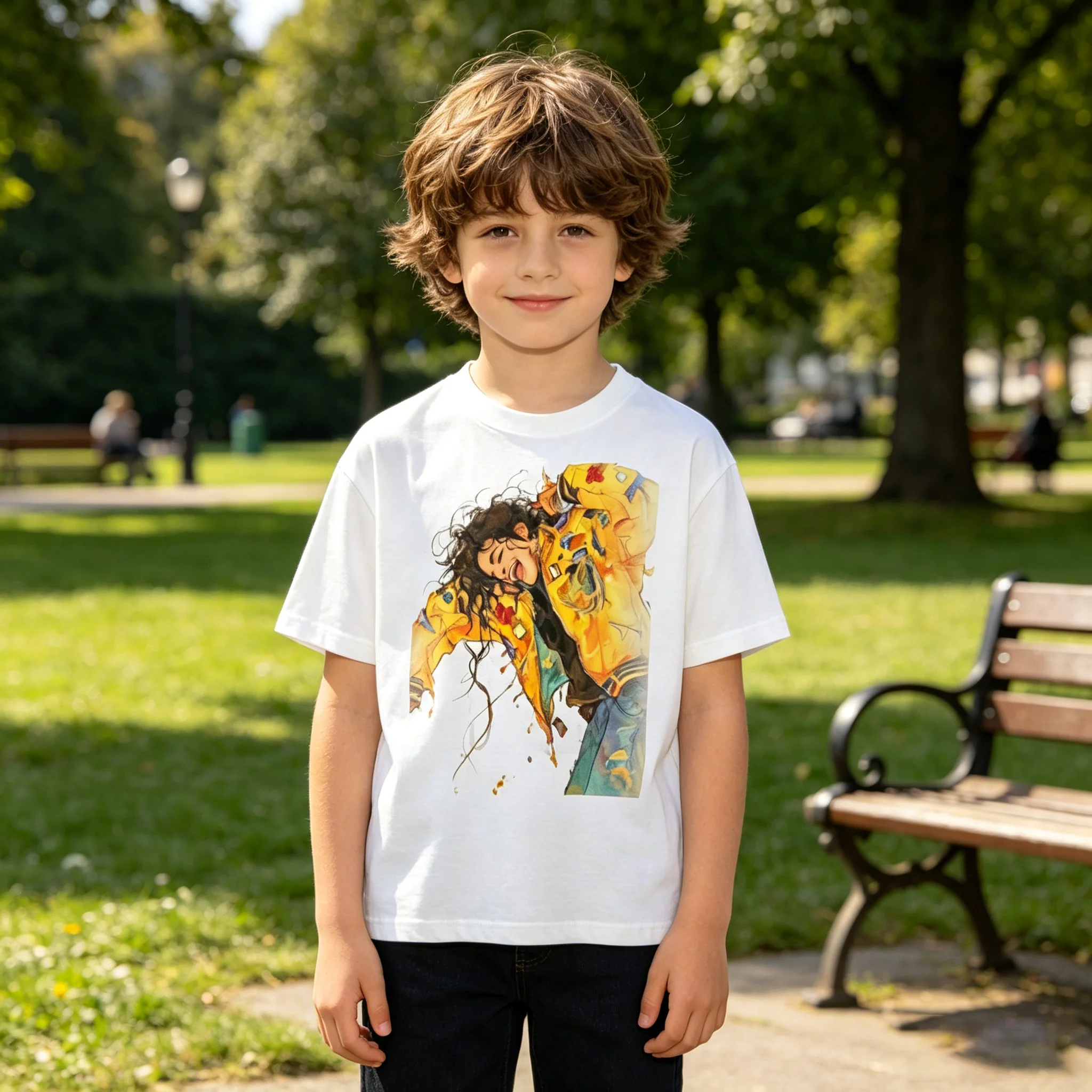 Kids Michael Jackson Printed T-Shirt Casual Streetwear Cool Top for Boys in Multiple Sizes