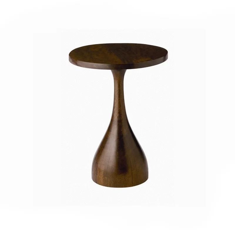 

Side retro bedside small coffee wabi wind living room small round shelf corner table