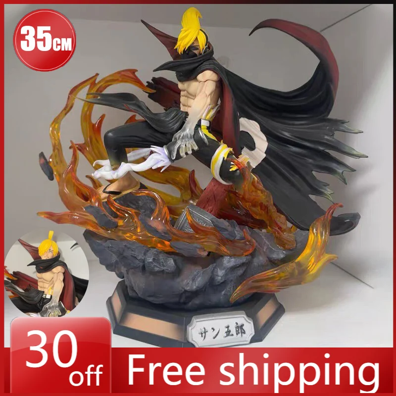 ฟิกเกอร์วันพีซ ซันจิ ขนาด 35 ซม. แบบเรืองแสงได้ หัวเปลี่ยนได้สองแบบ ของสะสมอนิเมะ โมเดลตกแต่งโต๊ะทำงาน ของเล่นเด็ก