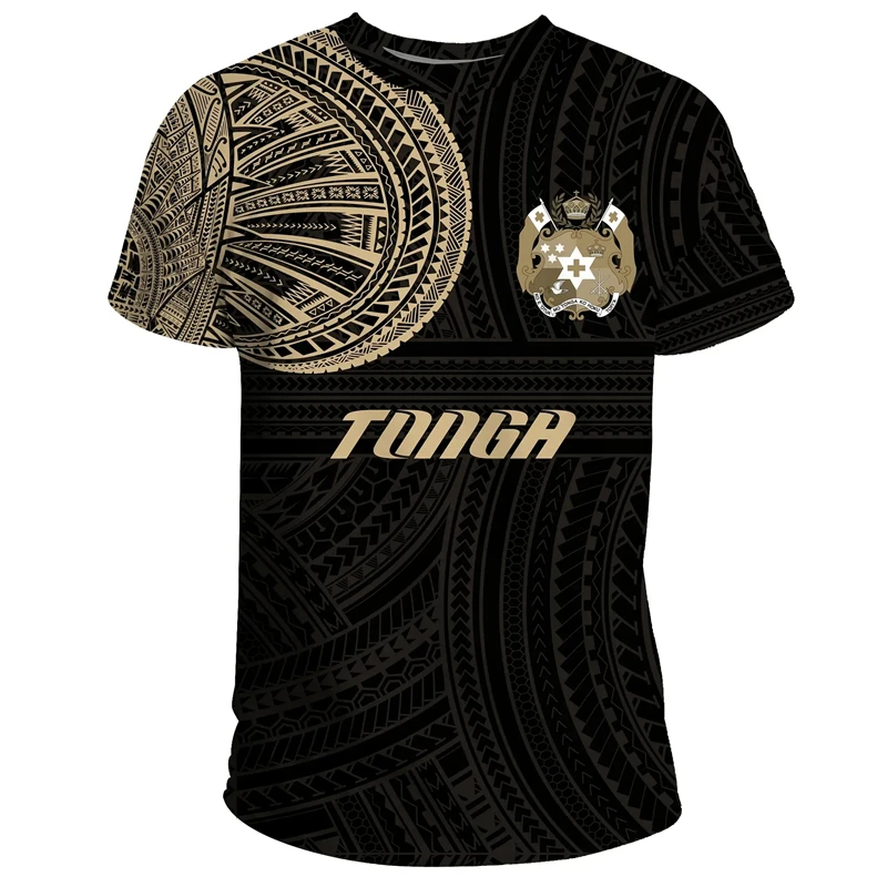 

Polynesia Style Tonga Emblem 3D Printing T Shirt For Men Women Tonga National Day Casual Fashion T-shirts Male Clothing Tees Top