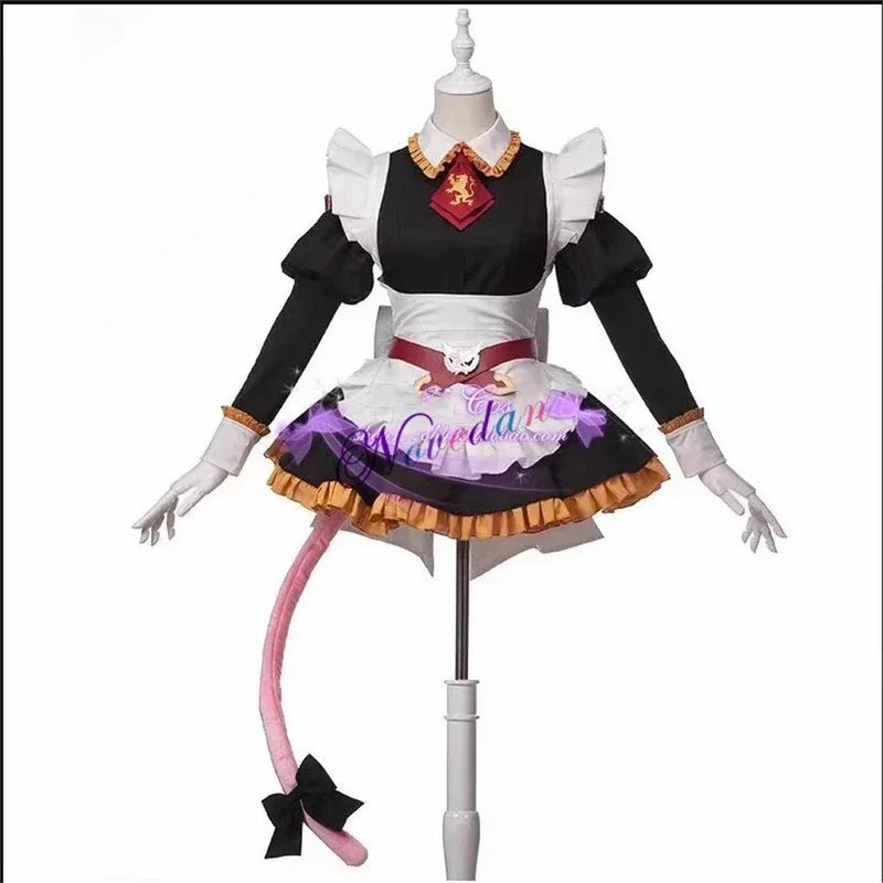 Zz04zz12anime destino grande ordem sabre astolfo cosplay traje fgo espada versão 3.0 roupa de empregada vestido peruca sapatos conjunto completo festa su
