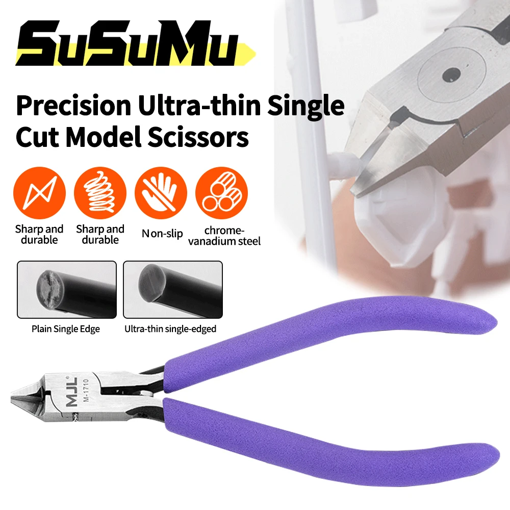 Model Pliers Precision Sharp Cutter Ultra-thin Single Blade Gundam Nipper Non-slip Grip Sharp Cutters for Model Cutting Building