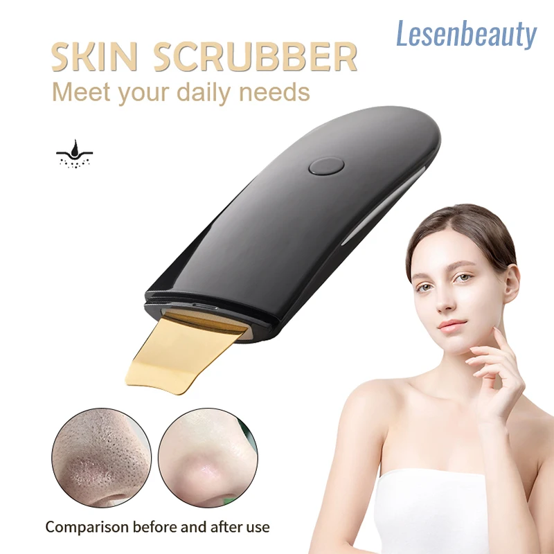 

Ultrasonic Cleansing Spatula Facial Exfoliator Blackhead Remover Facial Lift Firming Anti-Wrinkle Massager Skin Care Scraper Vey