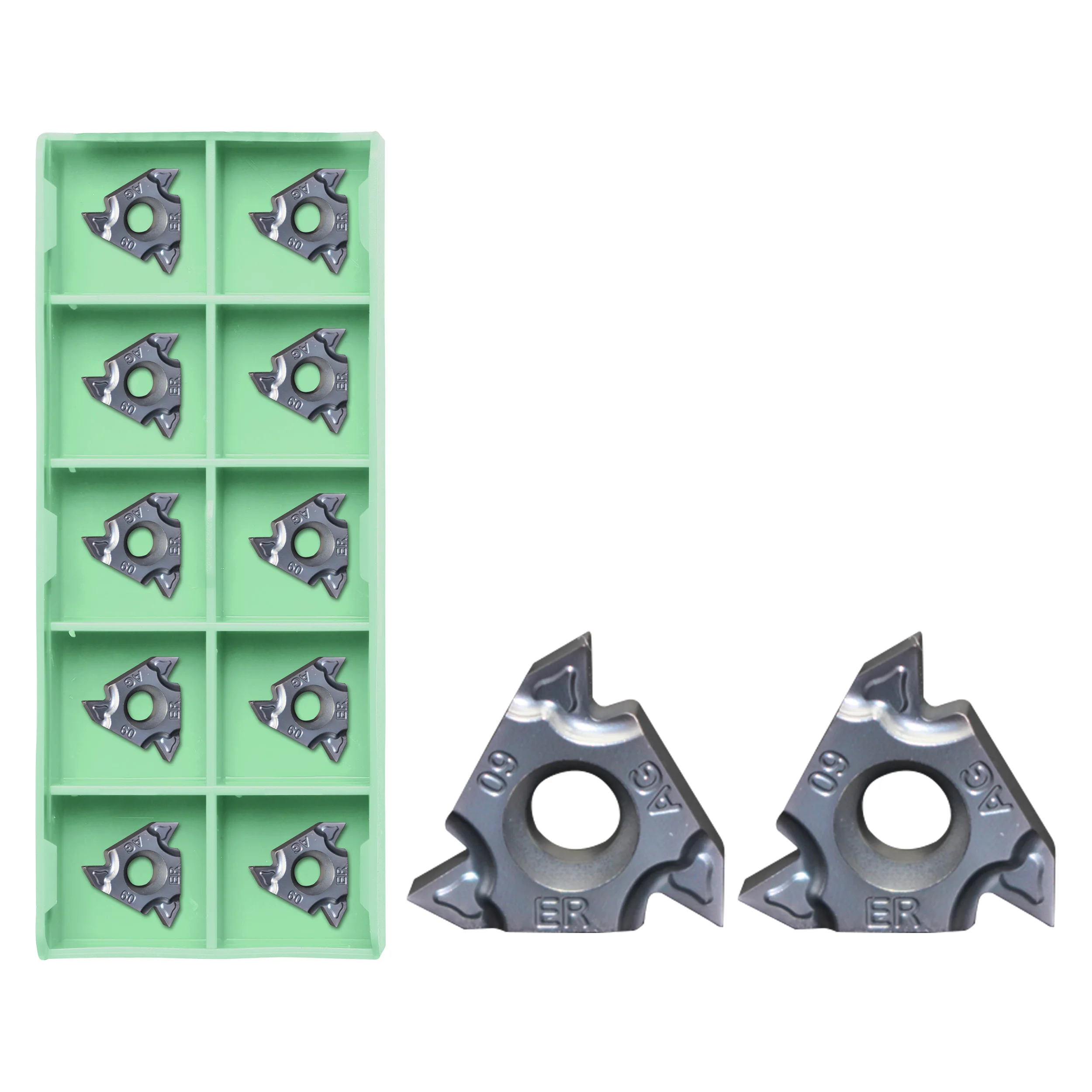 16IRM/ERM 1.0/1.25/1.5/1.75/2.0/2.5/3.0ISO 11W/14W AG55/AG60 11BSPT P1215 High Quality Carbide Threading Inserts CNC Lathe Tools