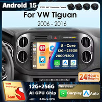 Car Radio For Volkswagen VW Tiguan 2006 2010 2016 Golf Plus Wireless Carplay Android 15 Auto Car Stereo Multimedia Player 4G GPS