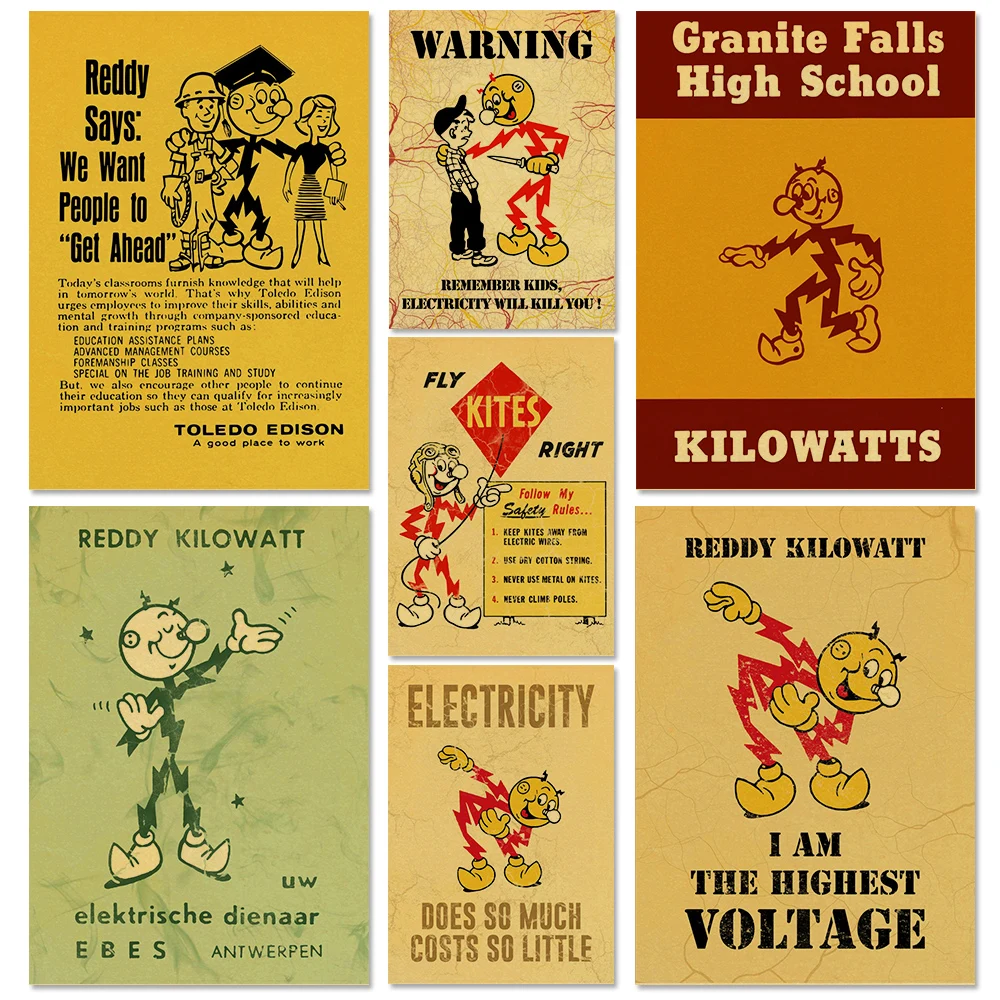 Remember, Children's Electricity Will Kill You. Warning  Posters Signs Family Coffee Shops Caves Garages Bars Wall Decorations