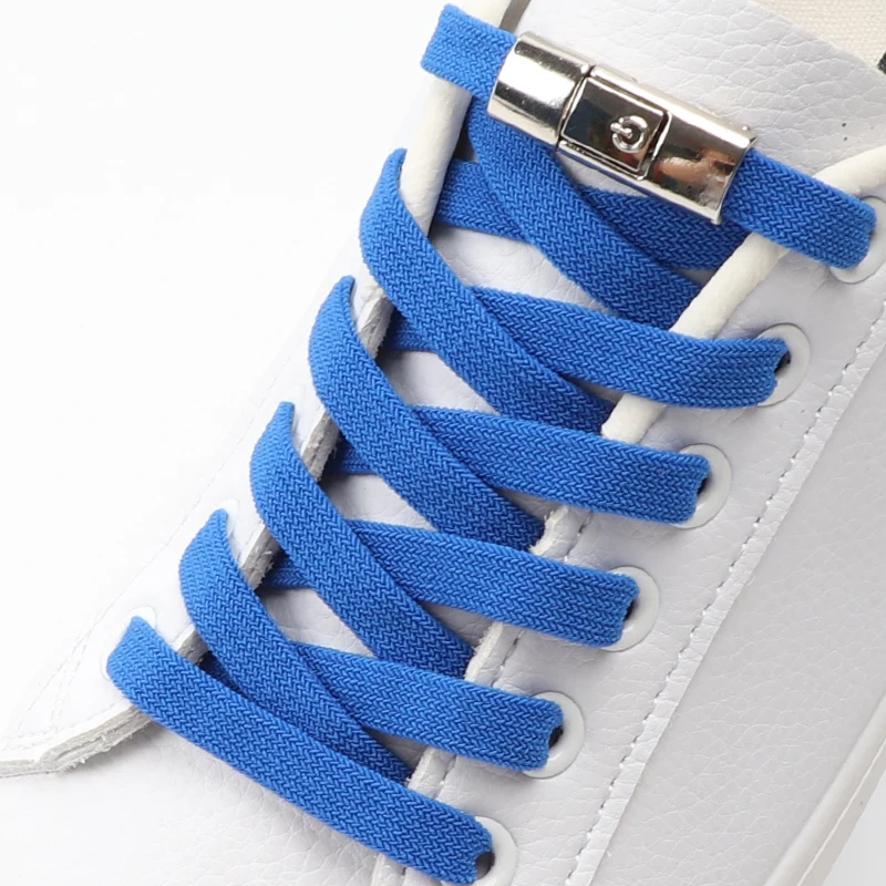 

Without Ties Shoe Laces Flat Elastic Laces for Kids Adult No Tie Shoelaces for Sneakers Press Lock Tieless Shoelace 1 Pair