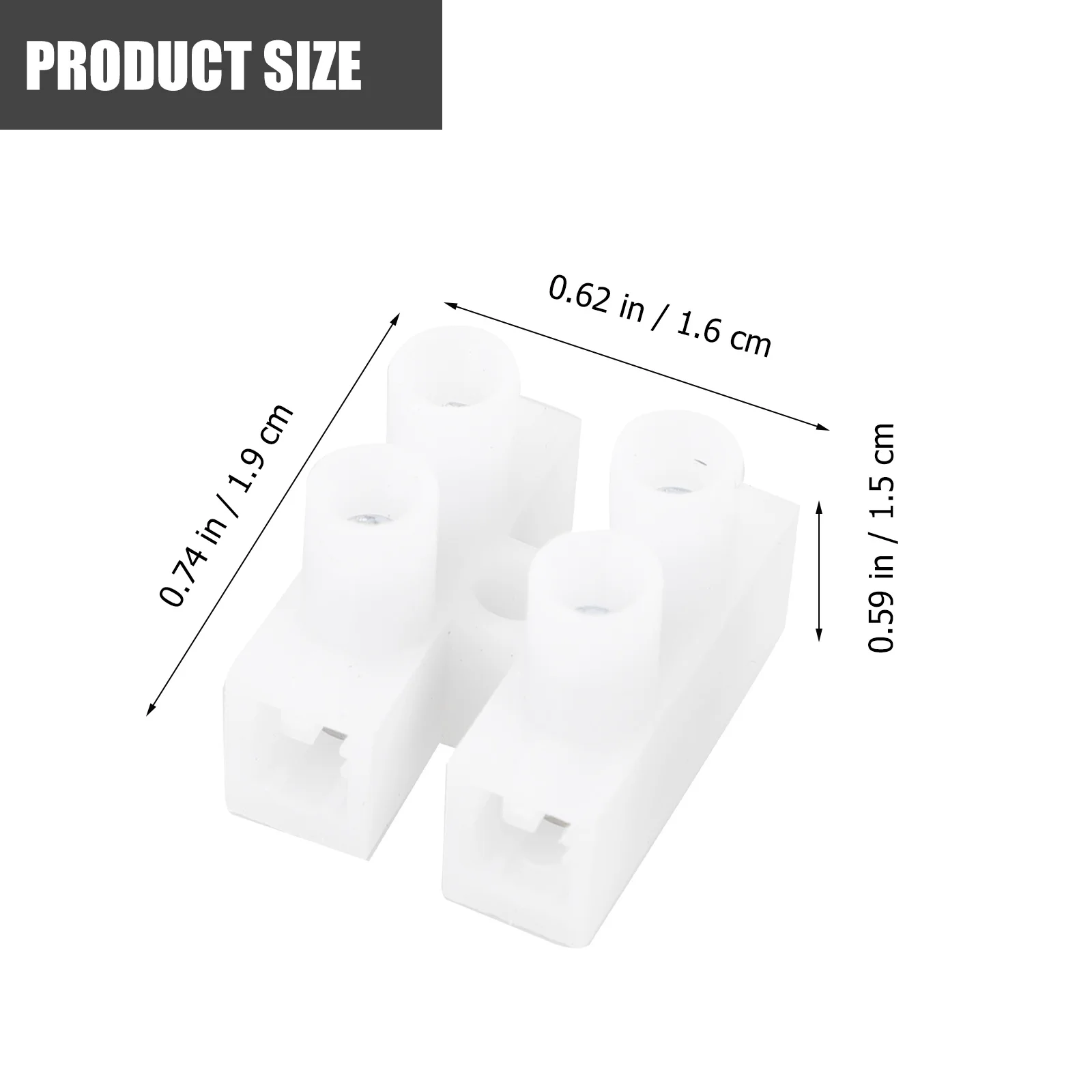 

100Pcs Quick Connect Screw Terminal Block High Conductivity Electrical Wire Connectors for Lighting Home Appliance Motor Use