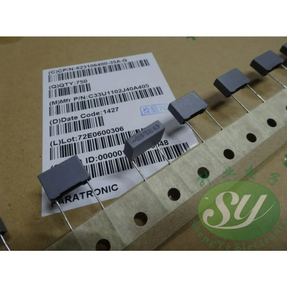 

50PCS MKP 0.001uf/600vAC 1.0nf 1000pf 1n0 102 Brand new 10mm film capacitor