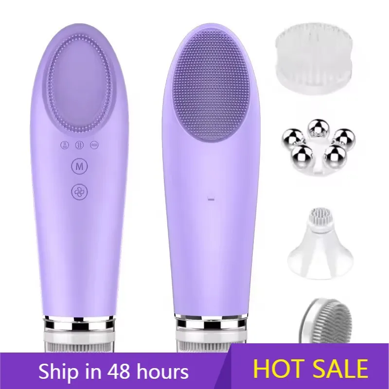 YTYIN بالجملة تدليك الوجه الأسطوانة آلة التنظيف العميق لينة سيليكون منظف للوجه فرشاة تنظيف الوجه الكهربائية B #1