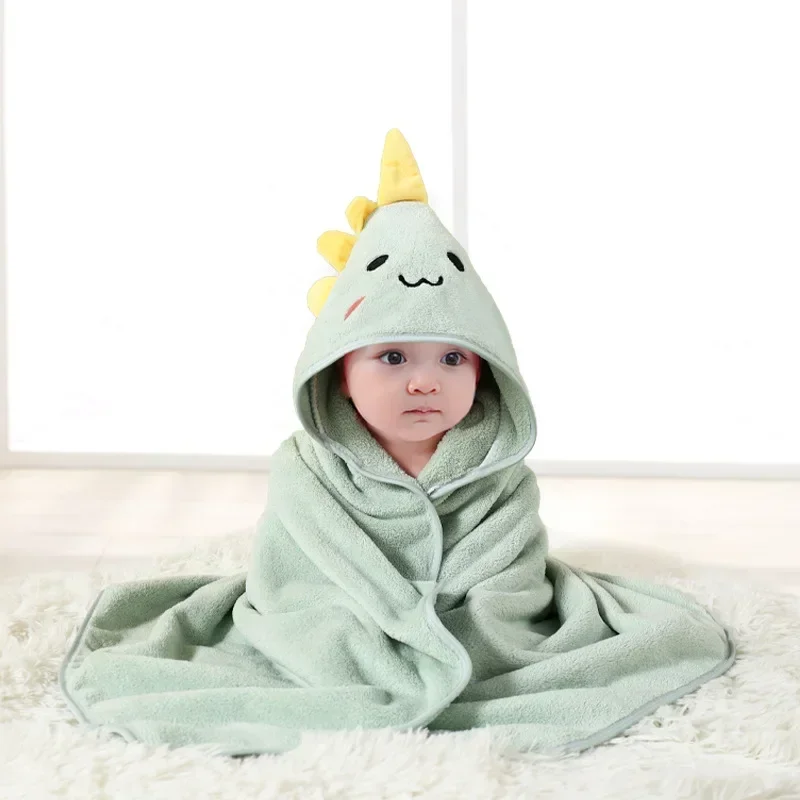 Cartoon Baby Bath Towel Soft Infant Swaddle Kids Bathrobe Hooded Towel Blanket Warm Sleeping Swaddle Wrap for Newborn Boys Girls