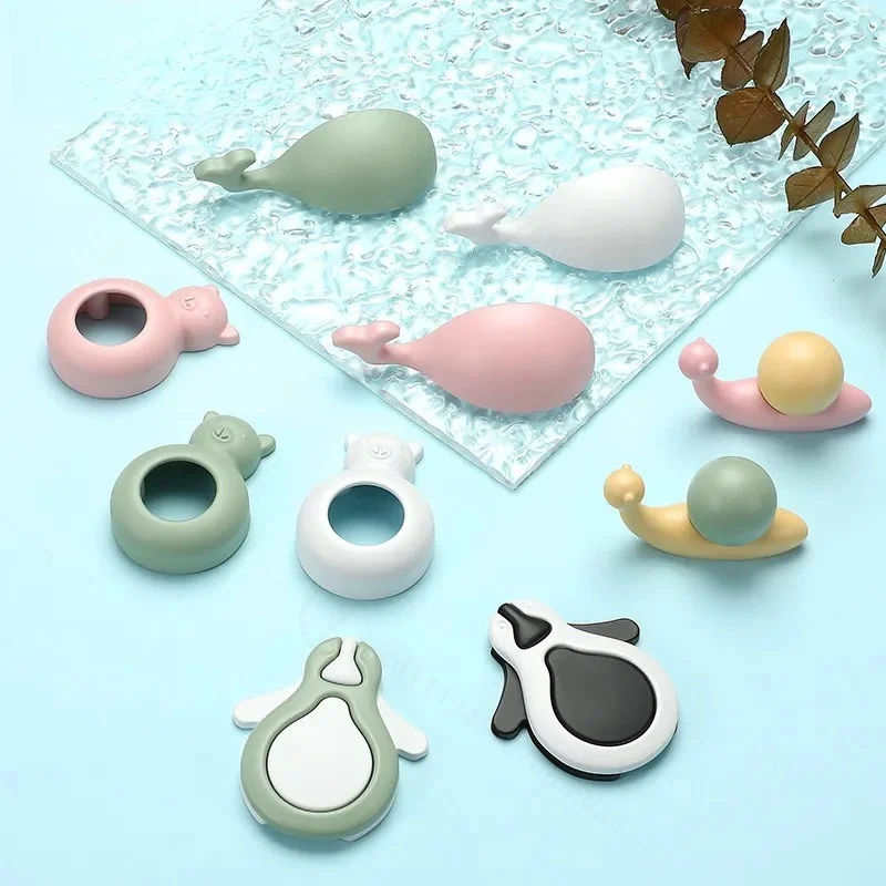 Zinc Alloy Cute Cartoon Animal Handle Snail Bear Whale Penguin for Children Room Wardrobe Drawer Cabinet Door Knob Hardware