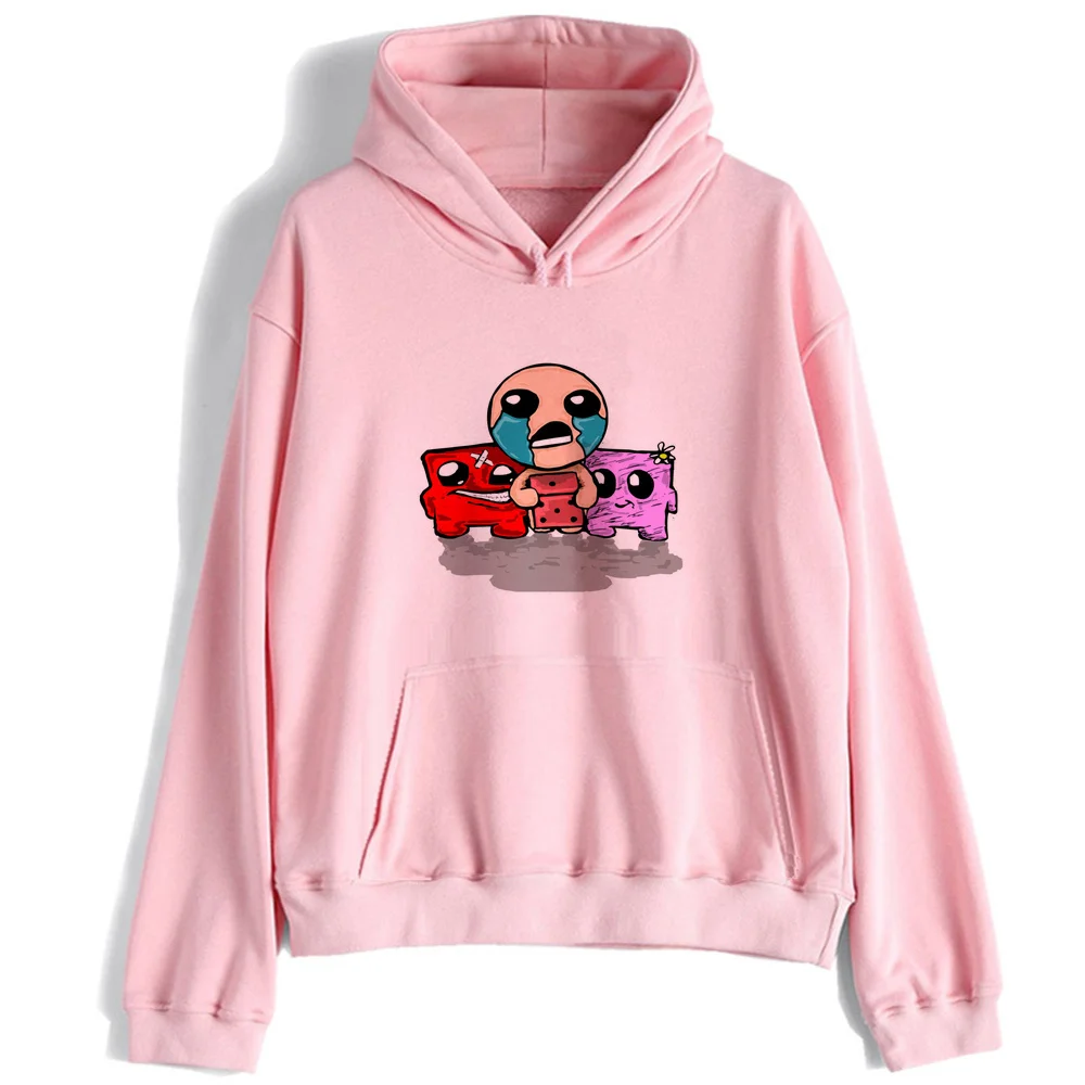 Женская толстовка The Binding of Isaac, кавайный стиль, мода Y2K 2000-х, зимняя, теплая, повседневная, с карманами.