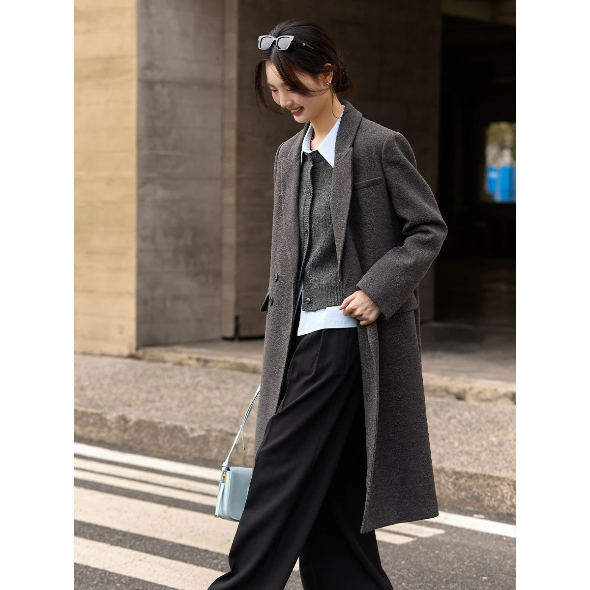 VIMLY Women Winter Coats 2025 Fashion Double Breastedpadding Cotton Mid Length Thick Coats High Quality Women's Clothing A3225