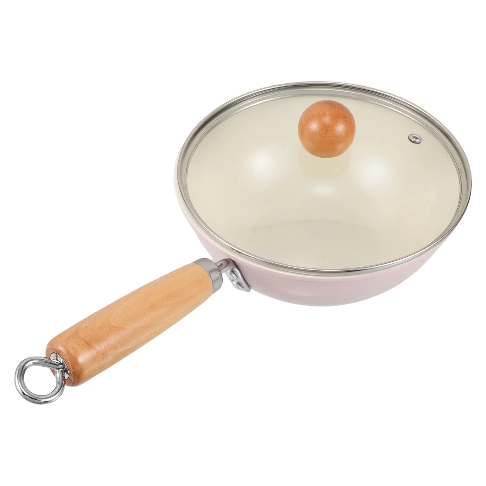 

Nonstick Frying Pan 28Cm Iron Skillet For Induction Gas Stove Ceramic Coating Glass Lid Deep Cooking Skillet