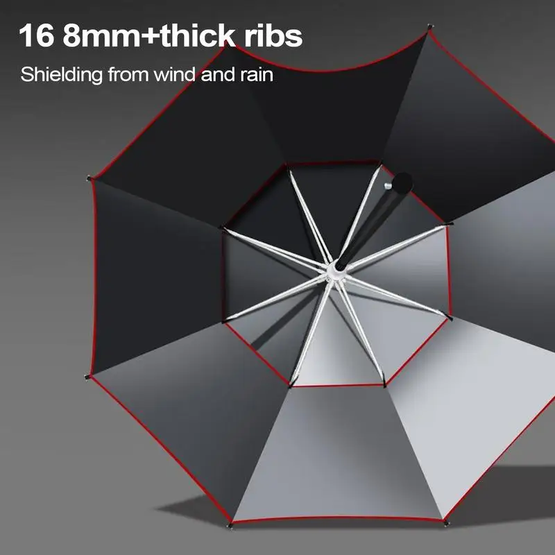 1.8m Fishing Sun Umbrella with 360-Degree Rotation Thickened Folding sun and snow protection Fishing Umbrella for Beach camping