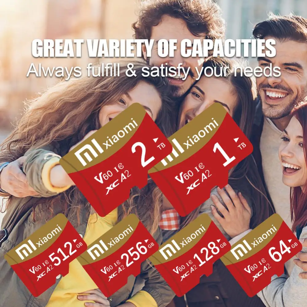 Xiaomi-Mini tarjeta de memoria Micro SDXC, Clase 10, 32GB, 64GB, 128GB, 256GB, U3, 4K, tarjeta Flash SD TF de velocidad Ultra alta para cámara y PC