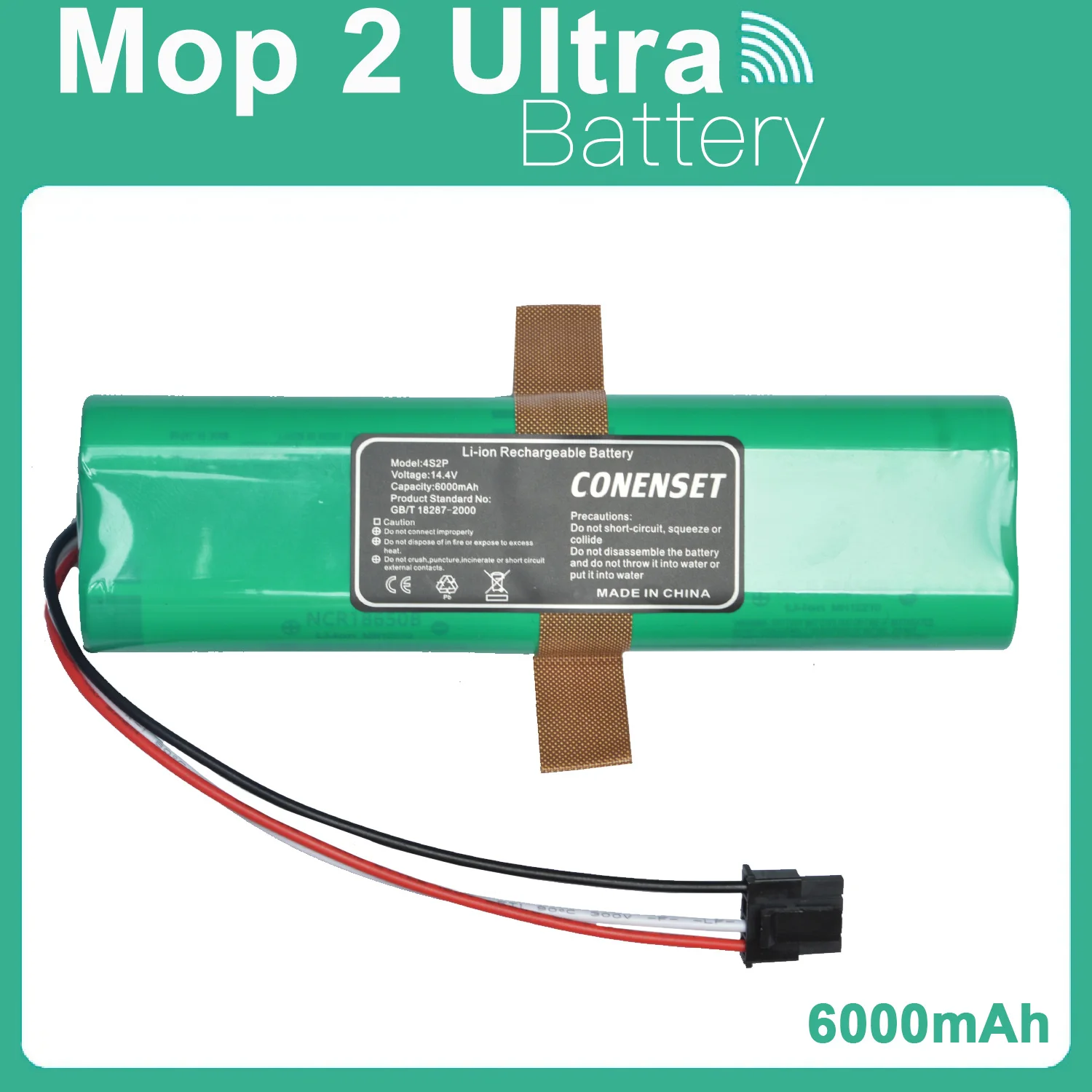 

6000mah Battery For Xiaomi Mi Robot Vacuum-Mop 2 Ultra,BHR5195EU,34264 P2150-4S2P-MMBK Vacuum