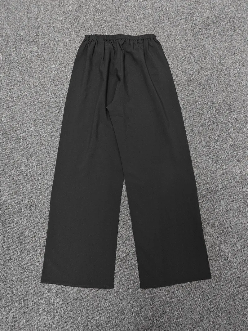 Jenny&Dave New In Elastic Waist High Waist Loose Straight Leg Pants 2024 Spring Summer Minimalist Casual Pants Women's