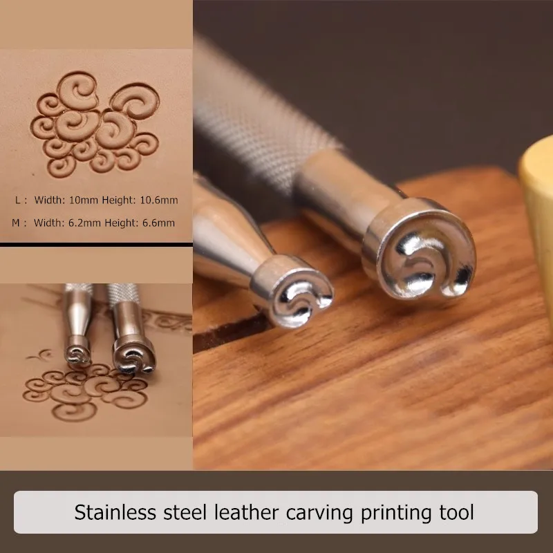 

Инструмент для тиснения кожи из нержавеющей стали 304, узор прокрутки, штамповка из кожи «сделай сам», для кожаных проектов ручной работы